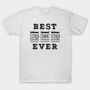 Best Dad Ever Guitar DAD Chords Tab Light Theme T-Shirt